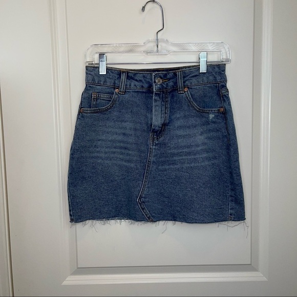 Wild Fable Raw Hem Jean Skirt Sz 4 - Picture 15 of 16